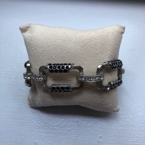 Vintage crystal link bracelet